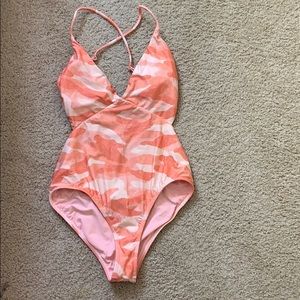 Pink Camo Brazilian one piece